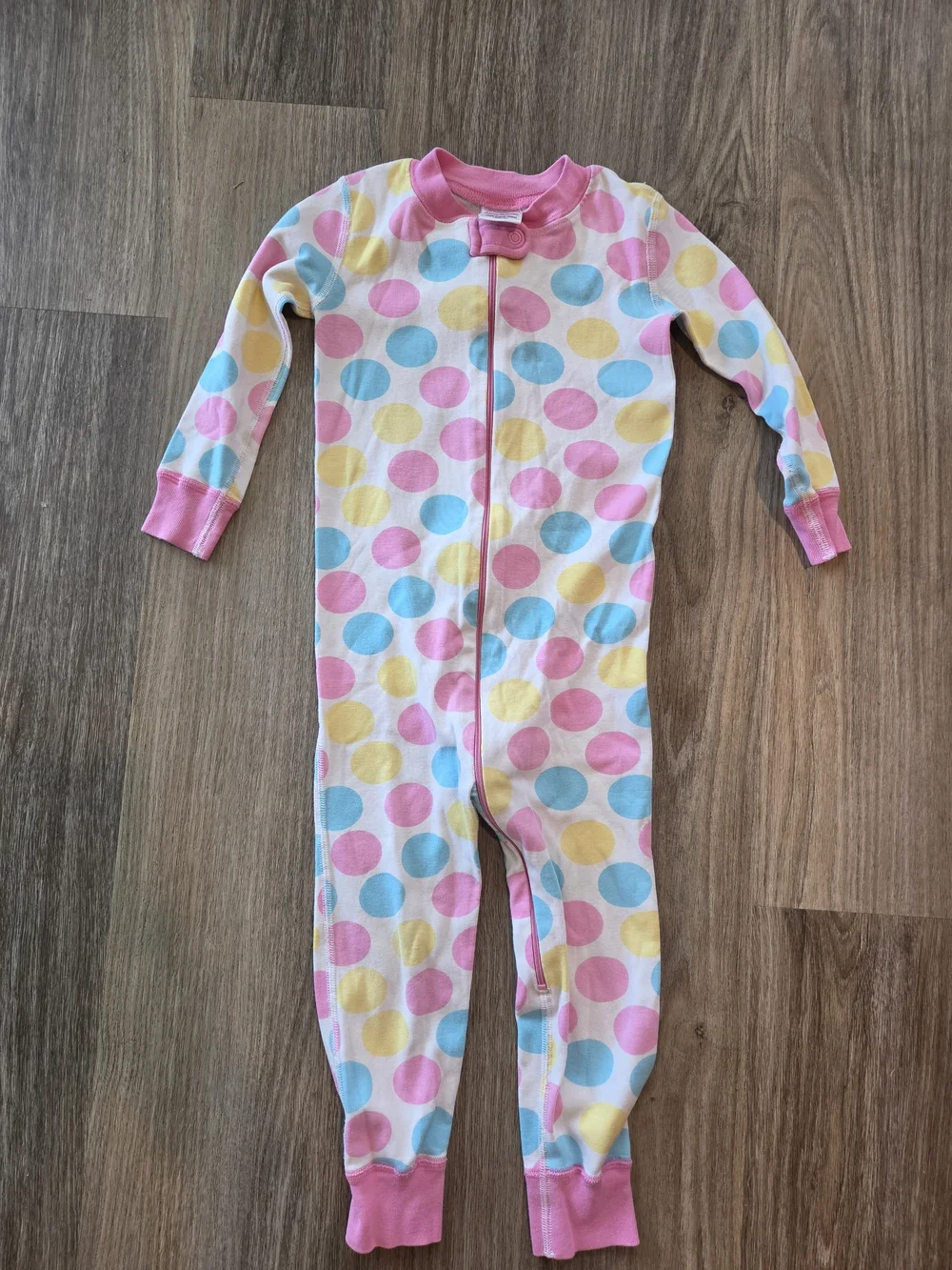 Hanna Andersson Organic Cotton Polka Dot Zip Pajamas 3T